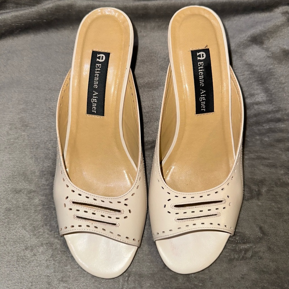 Etienne Aigner open back heels size 7M